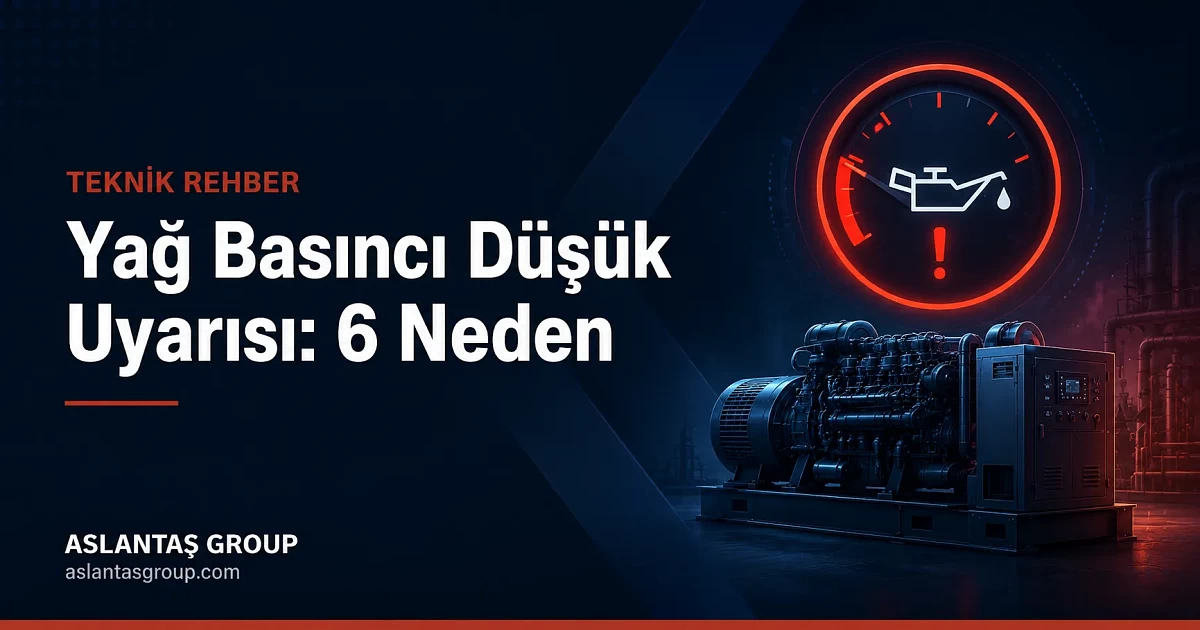 Jeneratör Yağ Basıncı Düşük Uyarısı: 6 Olası Neden